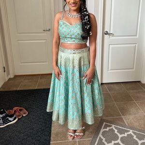 Light blue mendhi lengha! Size small